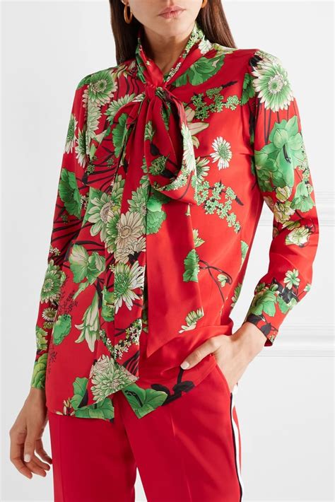 gucci blouse fiori|gucci one shoulder blouse.